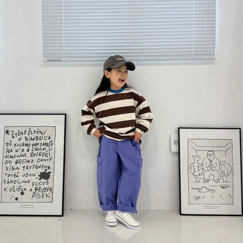 Little Foxx – Milk Colorblock Striped Tee
