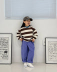 Little Foxx – Milk Colorblock Striped Tee