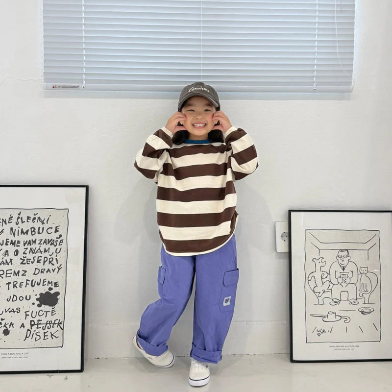 Little Foxx – Milk Colorblock Striped Tee