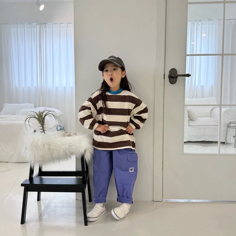Little Foxx – Milk Colorblock Striped Tee