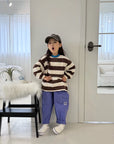 Little Foxx – Milk Colorblock Striped Tee