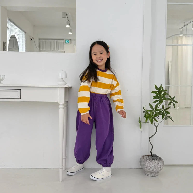Little Foxx – Milk Colorblock Striped Tee