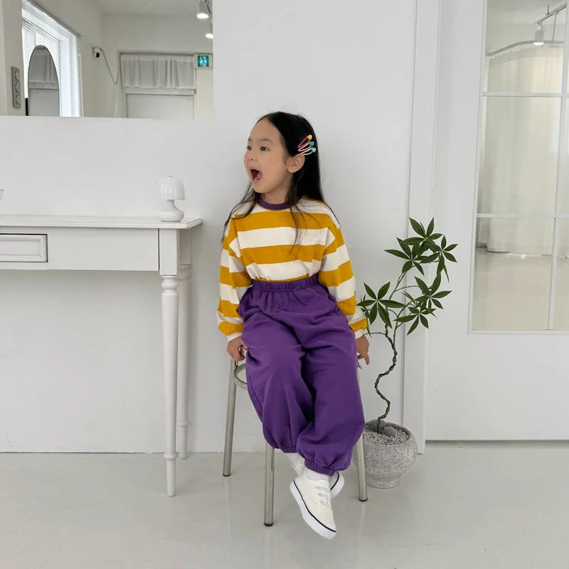 Little Foxx – Milk Colorblock Striped Tee