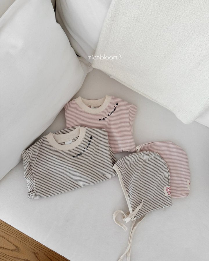 Little Foxx – Bebe Natural Stripe Bonnet