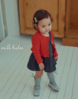 Little Foxx – Heart Ribbed Cardigan Set