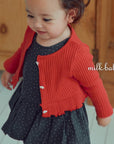 Little Foxx – Heart Ribbed Cardigan Set