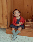 Little Foxx – Heart Ribbed Cardigan Set