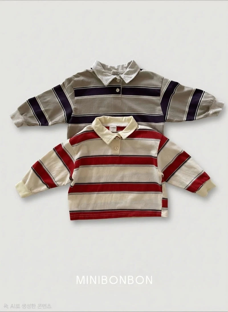 Little Foxx – Stripe Collar Tee