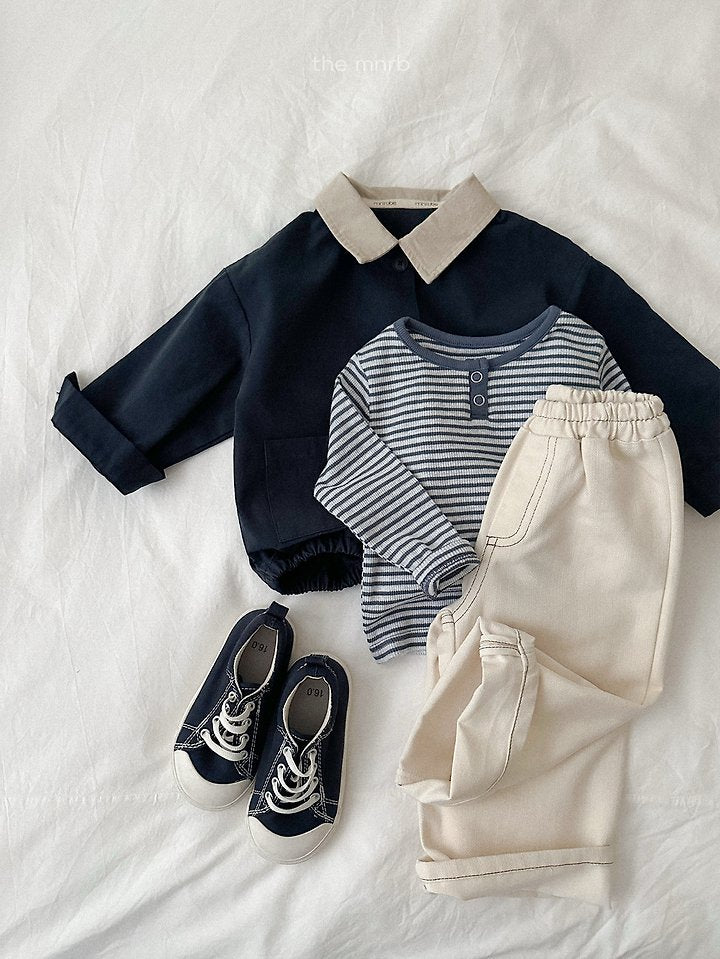 Little Foxx – Eddie Stripe Henley Tee