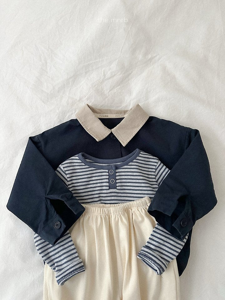 Little Foxx – Eddie Stripe Henley Tee