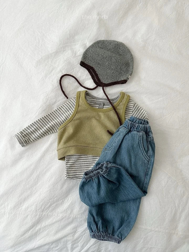 Little Foxx – Stitch Denim Jogger Pants