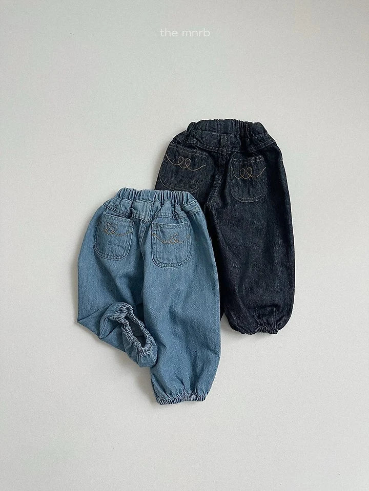 Little Foxx – Stitch Denim Jogger Pants