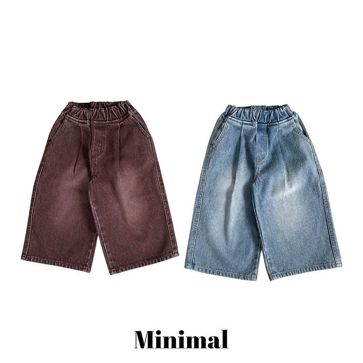 Little Foxx – Ribbed Sand Denim Pants