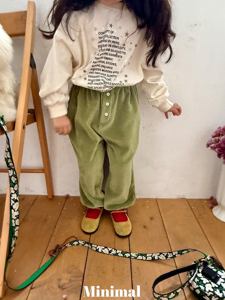 Little Foxx – Velour Button Jogger Pants