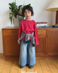 Little Foxx – Ribbed Sand Denim Pants
