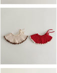 Little Foxx – Color Block Frill Knit Cape