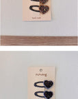 Little Foxx – Heart Glitter Snap Hair Pin Set