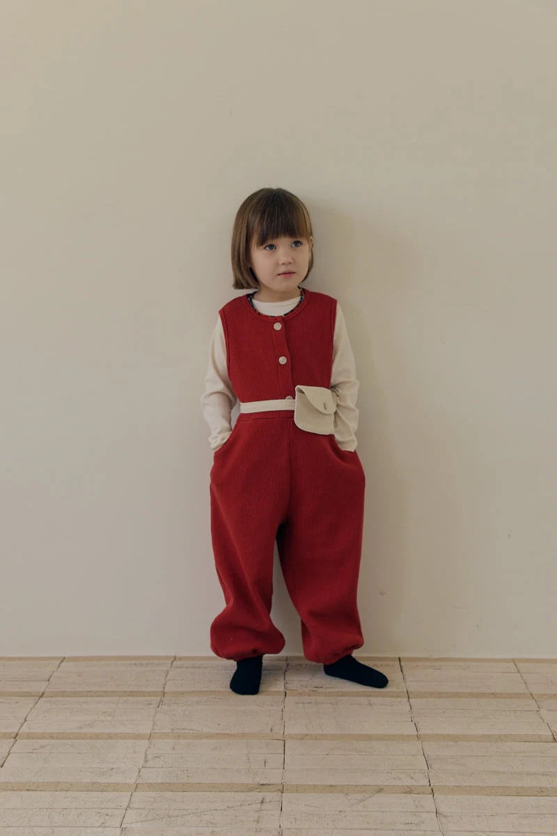 Little Foxx – Waffle Button Jumpsuit
