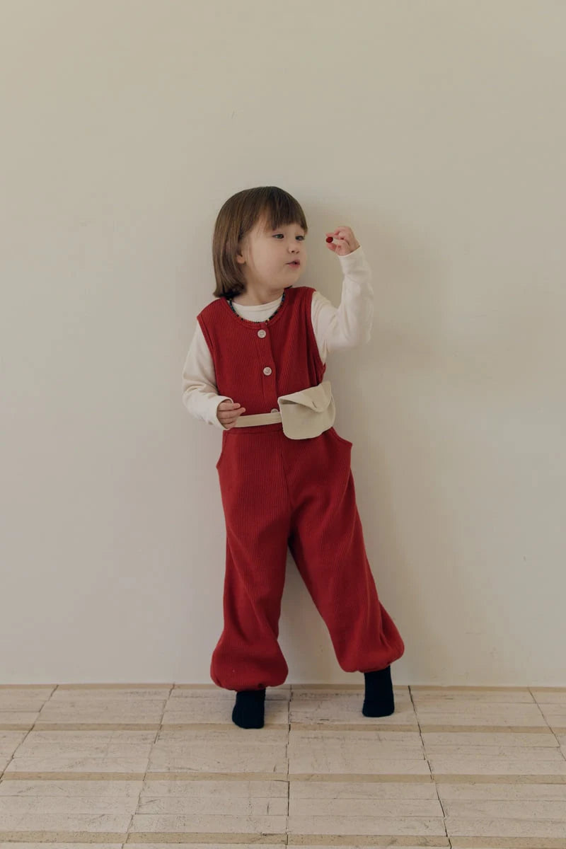 Little Foxx – Waffle Button Jumpsuit