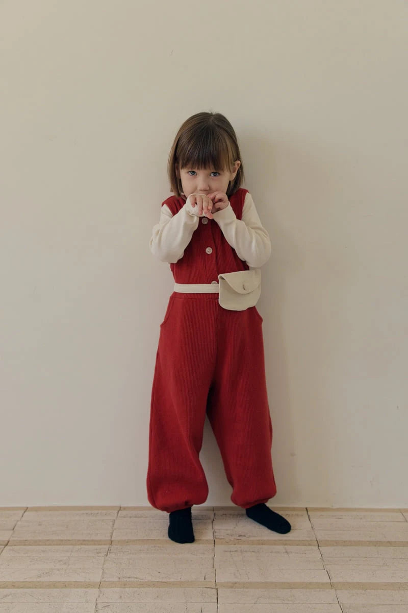 Little Foxx – Waffle Button Jumpsuit