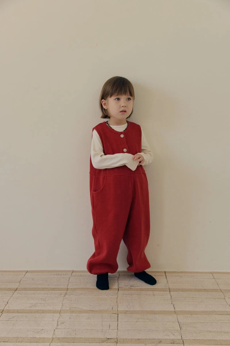 Little Foxx – Waffle Button Jumpsuit
