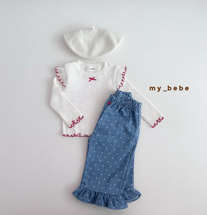 Little Foxx – Denim Frill Pants