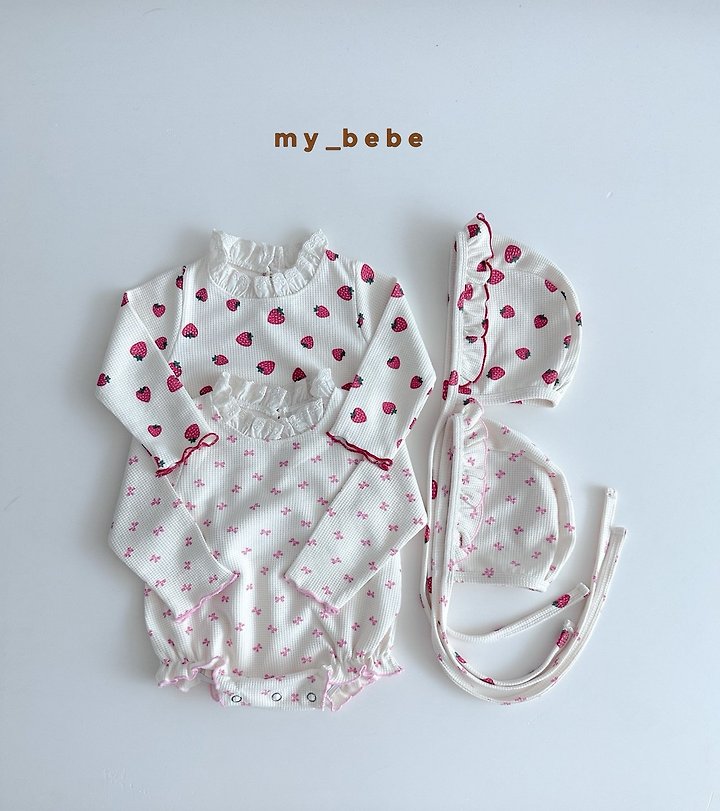 Little Foxx – Waffle Lace Suit (Bonnet Set)