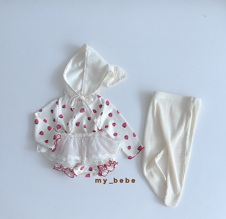 Little Foxx – Waffle Lace Suit (Bonnet Set)