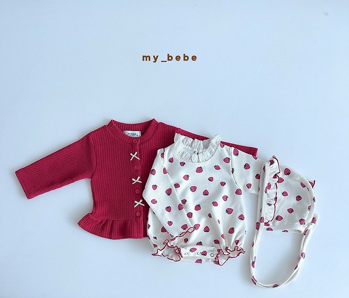 Little Foxx – Waffle Lace Suit (Bonnet Set)