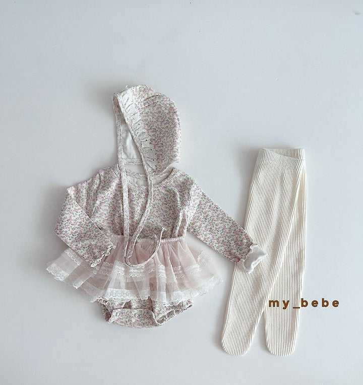 Little Foxx – Floral Suit Set (Bonnet Set)