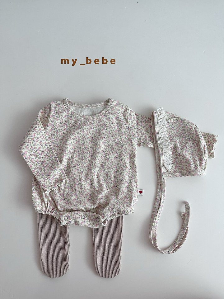 Little Foxx – Floral Suit Set (Bonnet Set)