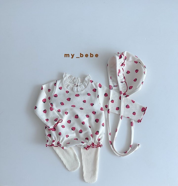 Little Foxx – Waffle Lace Suit (Bonnet Set)