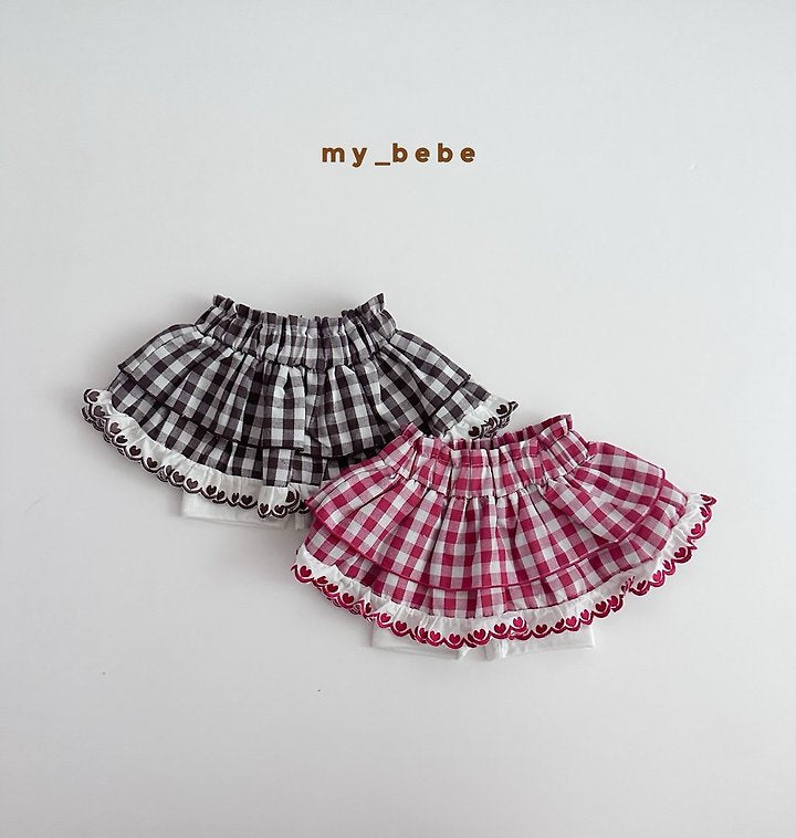 Little Foxx – Check Tiered Skirt