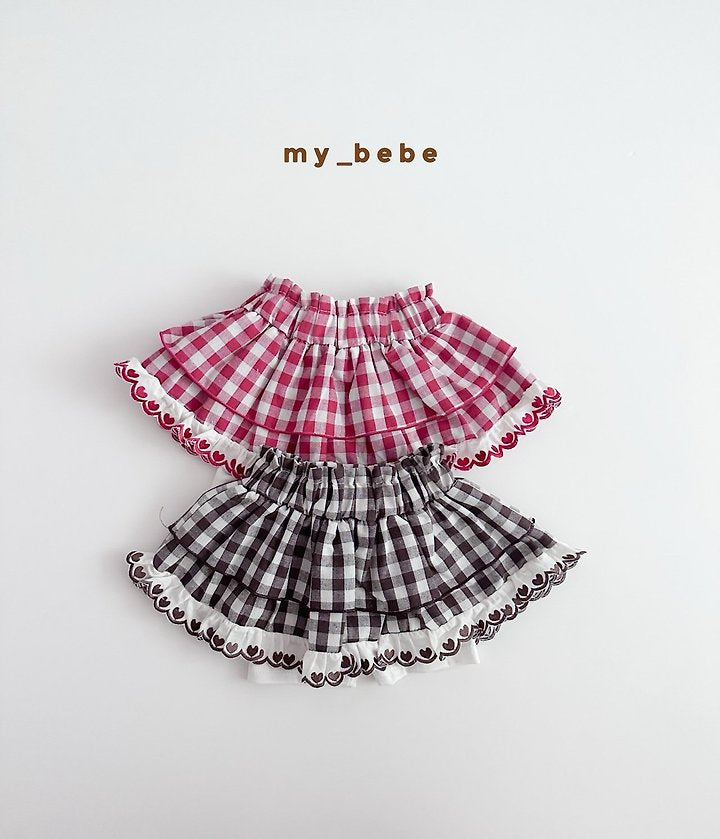 Little Foxx – Check Tiered Skirt