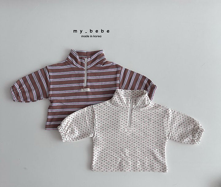 Little Foxx – French Terry Anorak Stripe Top