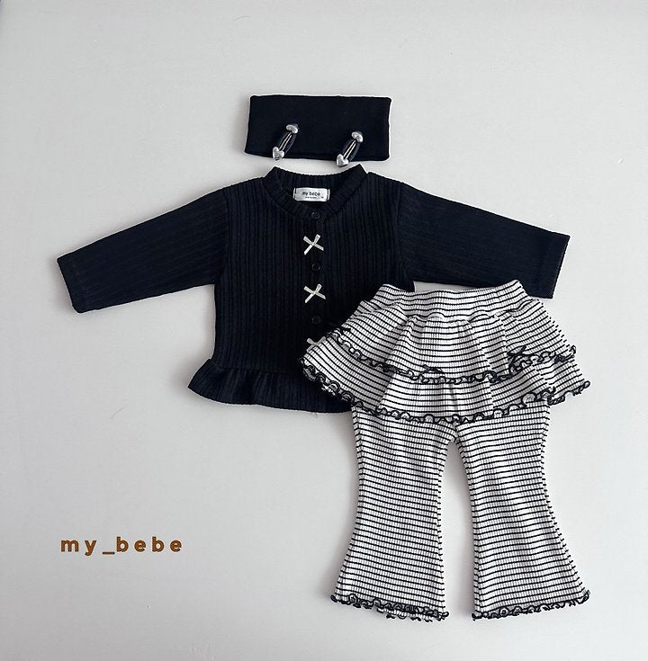 Little Foxx – Double Ribbon Tiered Pants