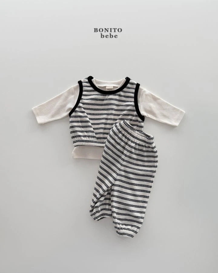 Bebe Stripe Terry Vest Top Bottom Set3_byLittleFox_jetztvorbestellen