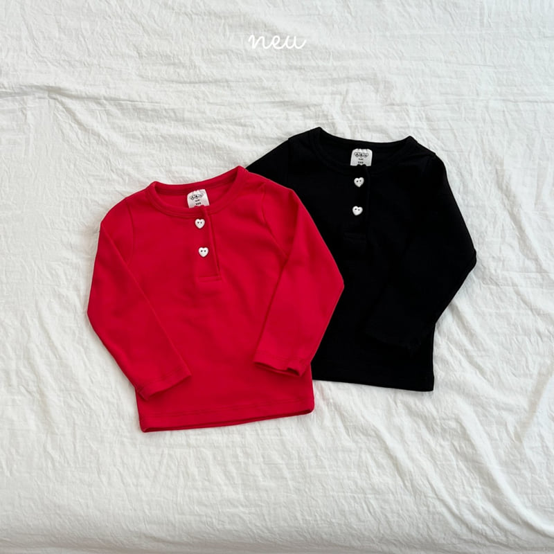 Little Foxx – Heart Button Tee