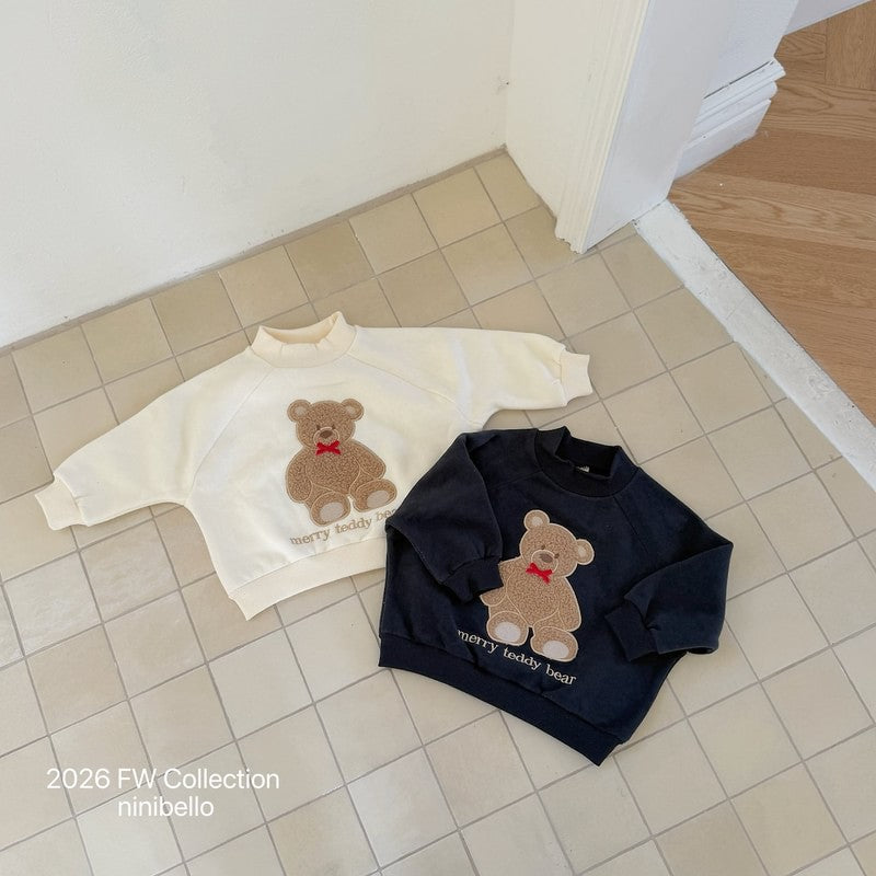 Teddy Bear Raglan Sweatshirt – Original koreanisches Label Ninibello