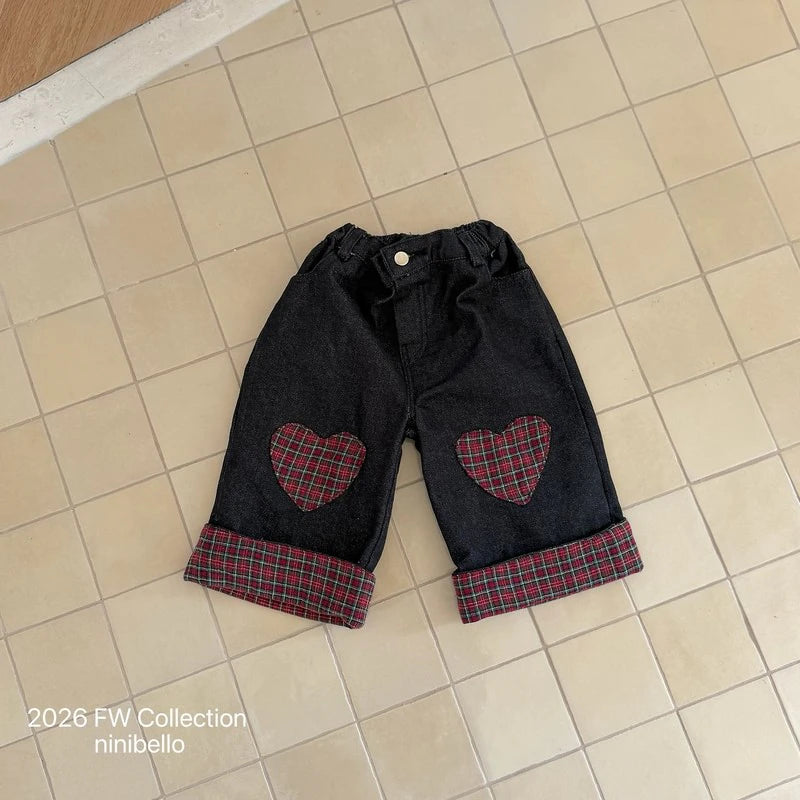 Little Foxx – Love Me Check Denim Pants