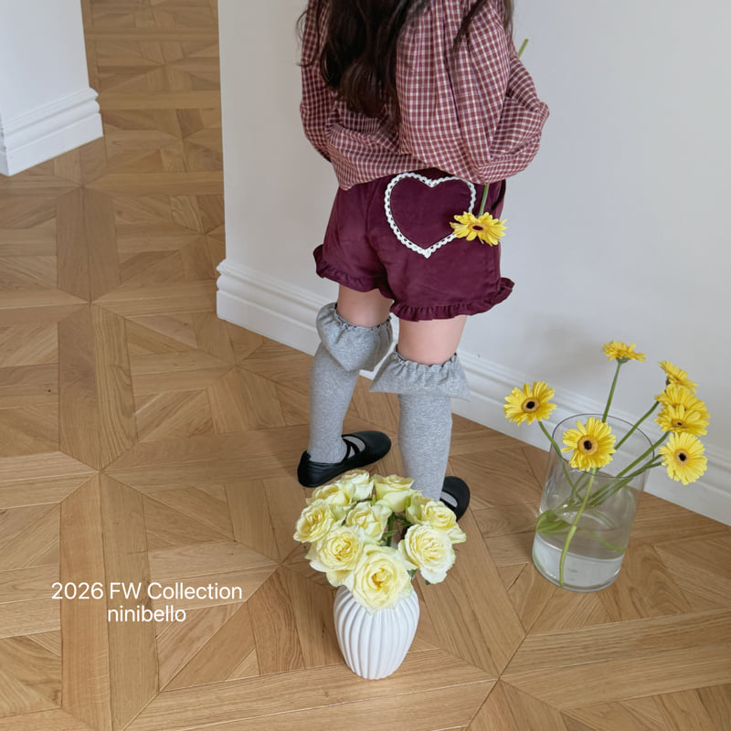 Little Foxx – Heart Frill Corduroy Pants