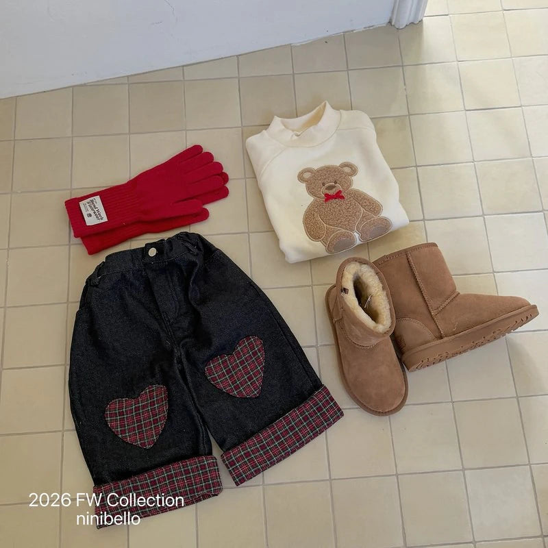 Little Foxx – Love Me Check Denim Pants