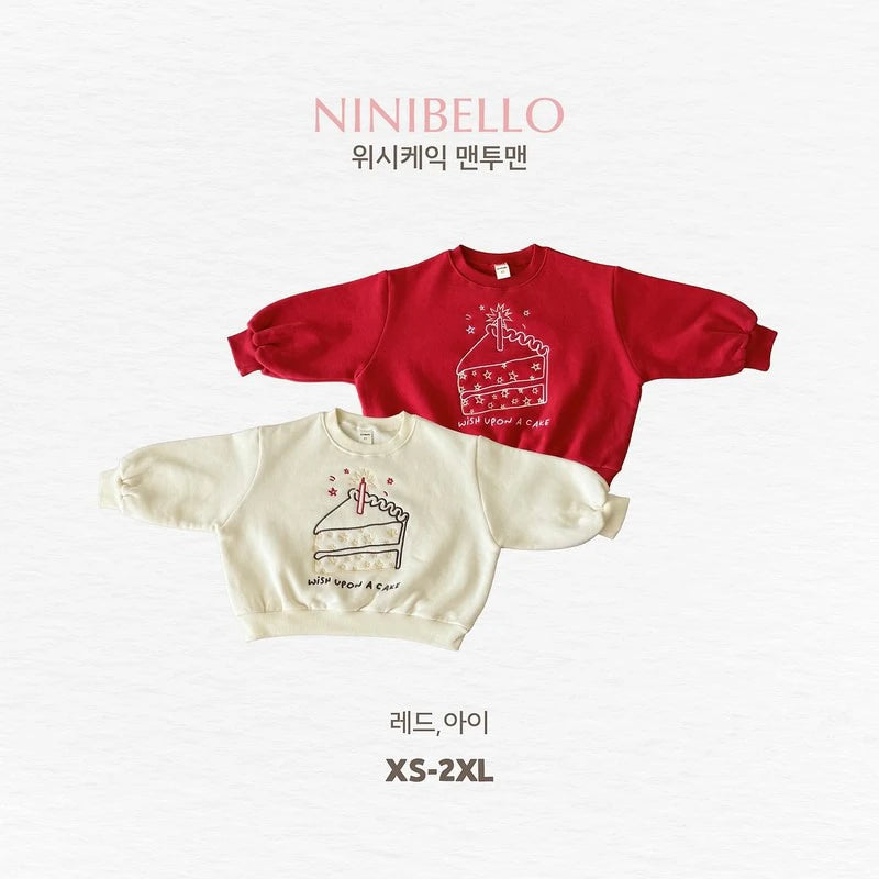 Wish Cake Sweatshirt – Sweatshirt für Kinder von Ninibello, Made in Korea
