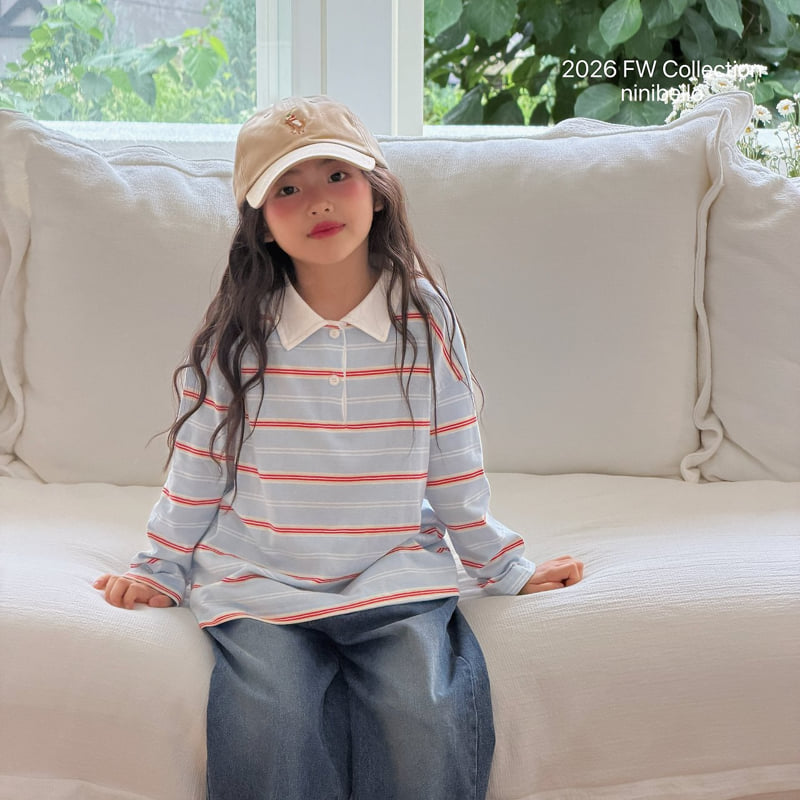 Little Foxx – Milky Stripe Collar Tee