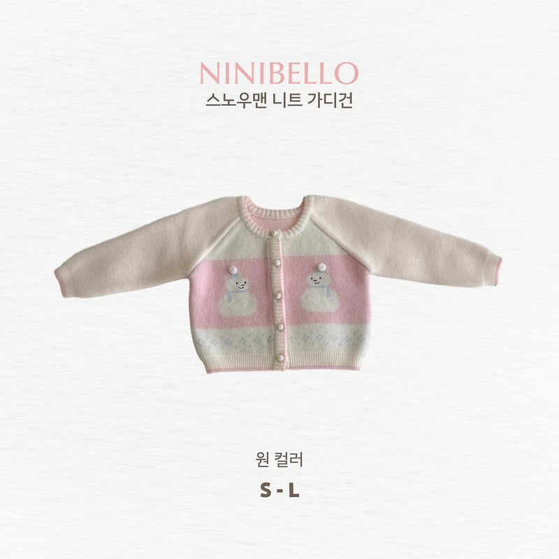 Snowman Knit Cardigan – koreanische Kindermode bei Little Foxx