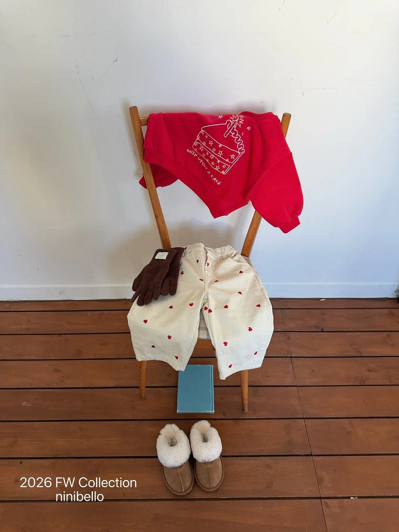 Little Foxx – Milk Heart Embroidery Pants