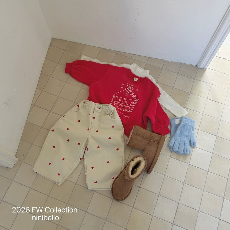 Little Foxx – Milk Heart Embroidery Pants