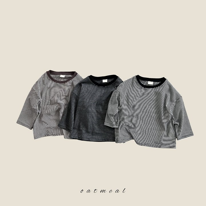 Little Foxx – Pretzel Stripe Round Neck Tee