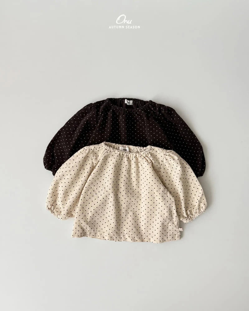Little Foxx – Dot Shirring Blouse