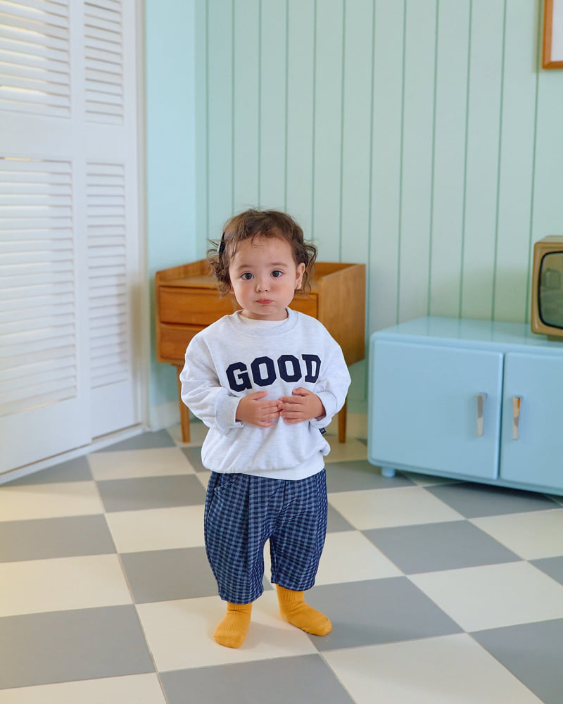 Denim Check Pants
